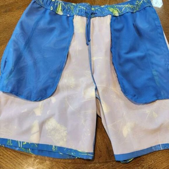 The North Face Flash Dri Men's Wander Swim‎ Shorts Small Blue Green Standard Fit - Picture 10 of 12